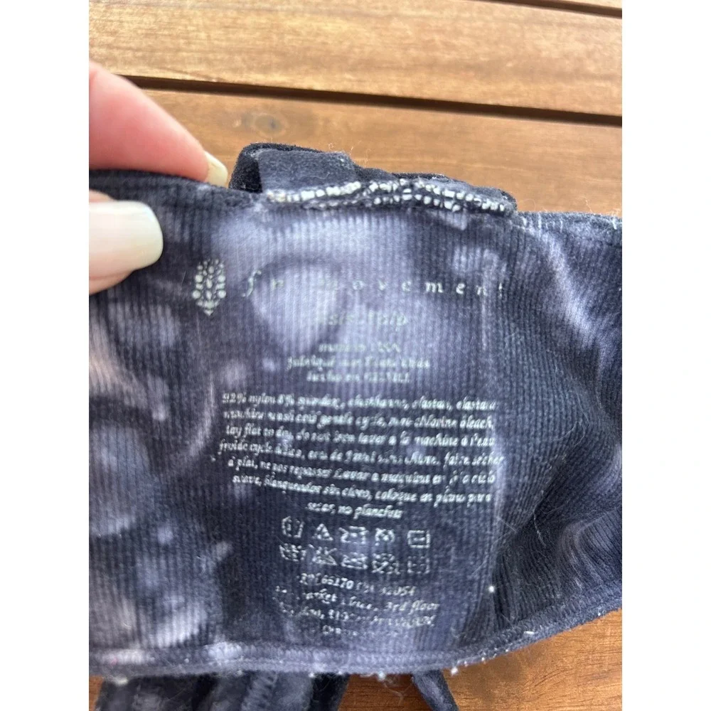 Free Movement Tie Dye Ribbed Sports Bra Crop‎ Top Women's Size S